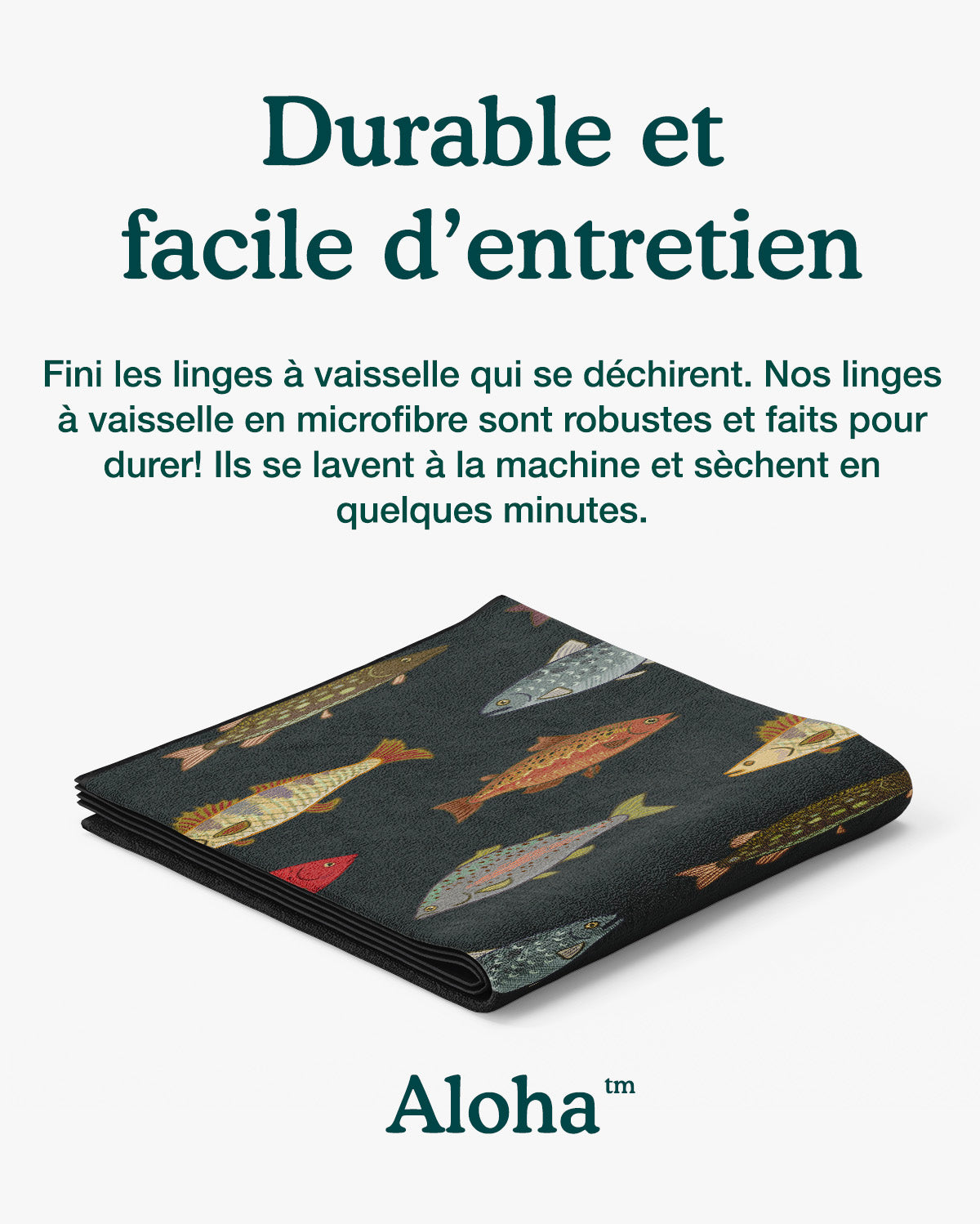 Linges à vaisselle Pêcheur | Ensemble de 3