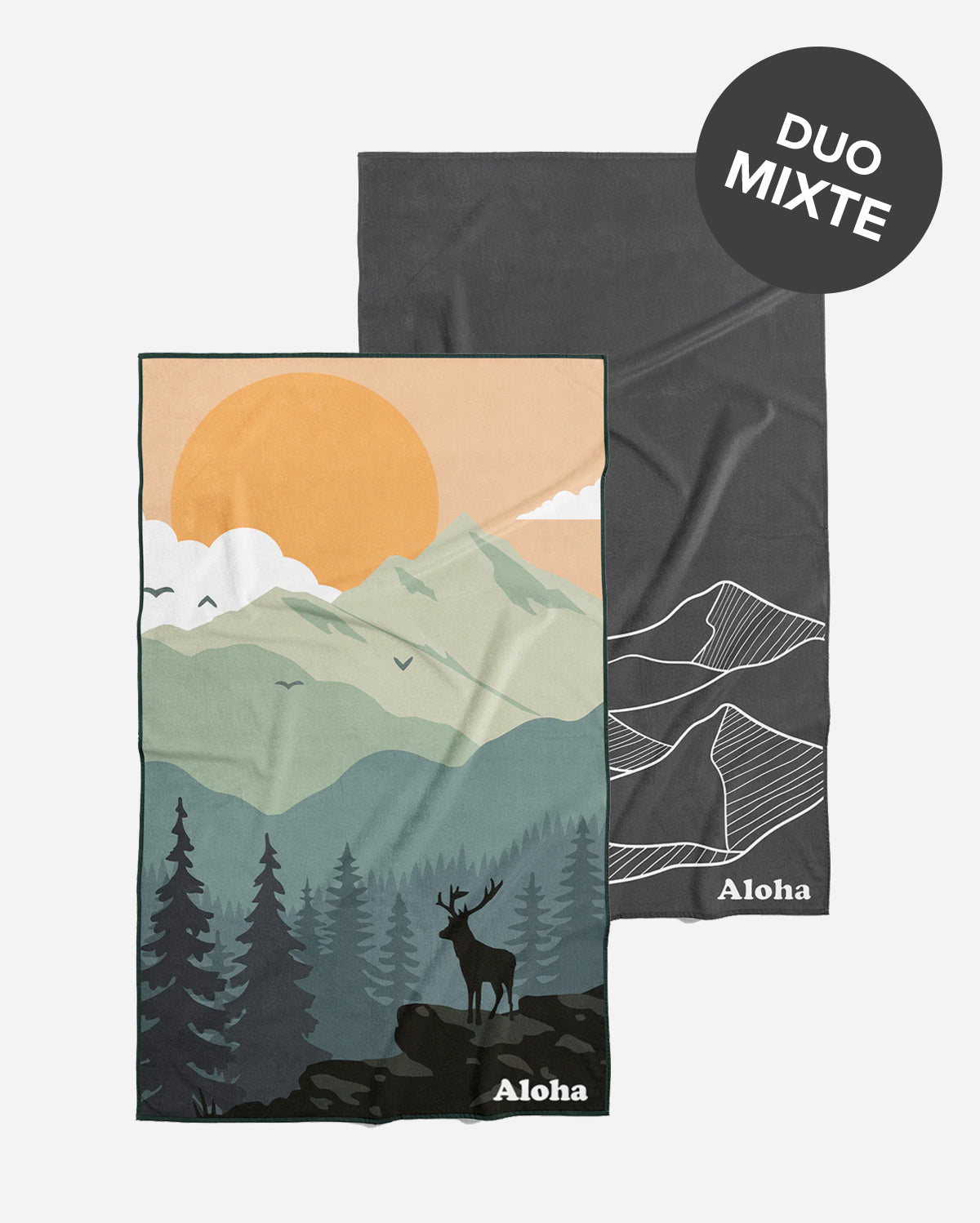 Linges à vaisselle Forêt et Montagne | Duo mixte