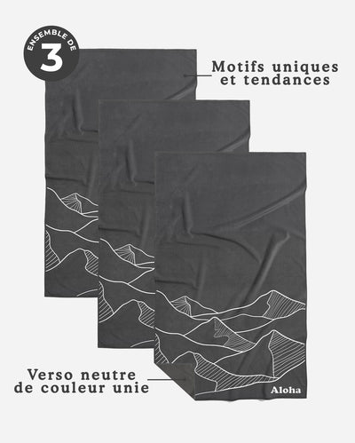 Linges à vaisselle Montagne | Ensemble de 3