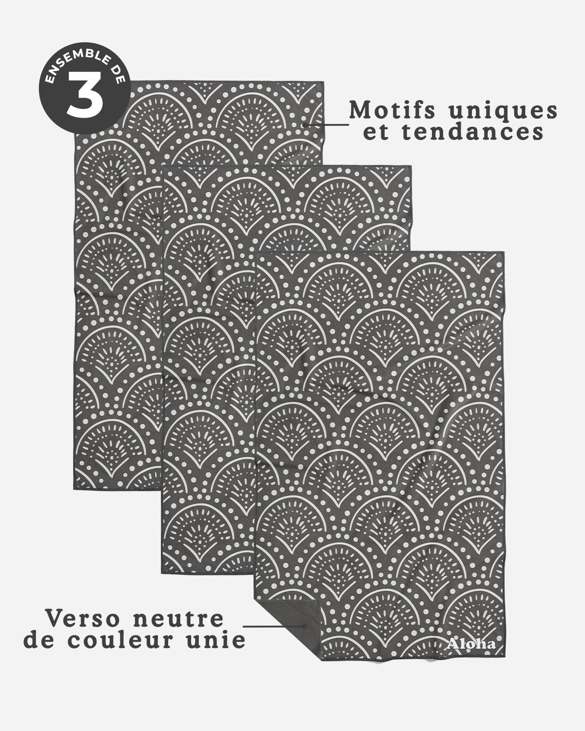Linges à vaisselle Authentique | Ensemble de 3
