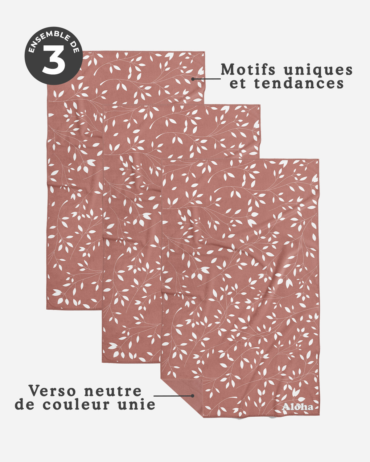 Linges à vaisselle Sierra | Ensemble de 3