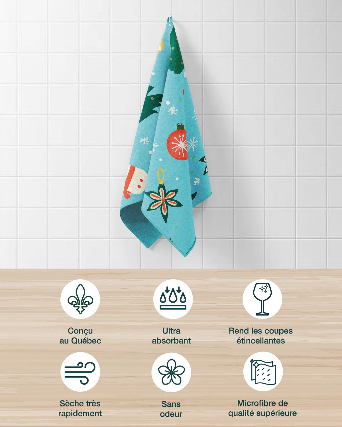 Linges à vaisselle Magie de Noël | Ensemble de 3