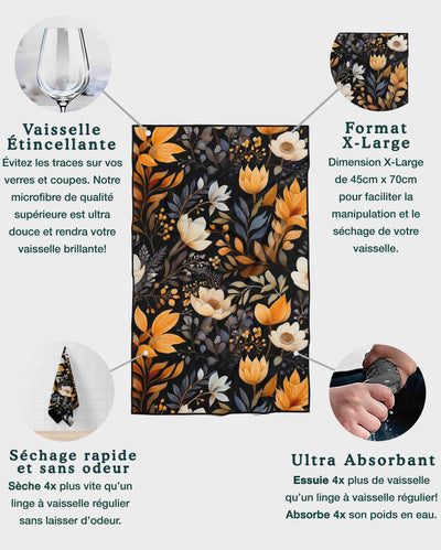 Linges à vaisselle Équinoxe | Ensemble de 3