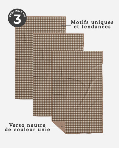 Linges à vaisselle Noisette | Ensemble de 3