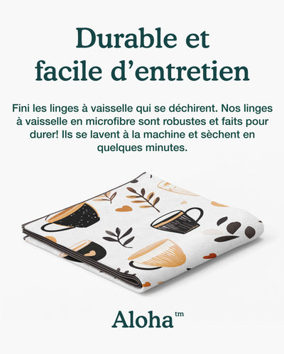 Linges à vaisselle Cappucino | Ensemble de 3