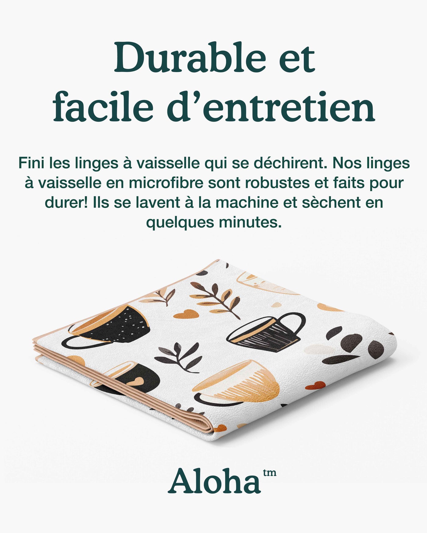 Linges à vaisselle Cappucino | Ensemble de 3