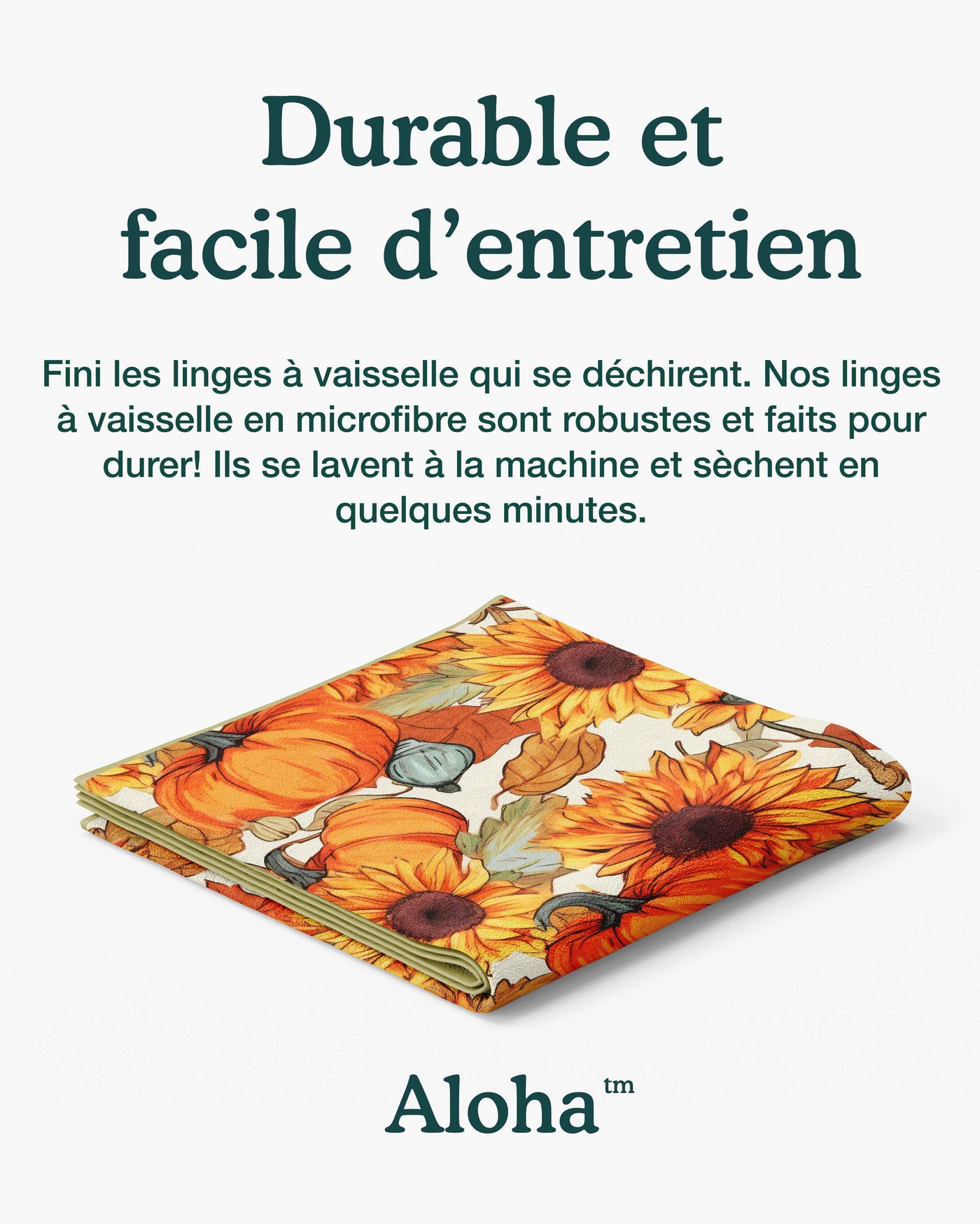 Linges à vaisselle Citrouilles | Ensemble de 3