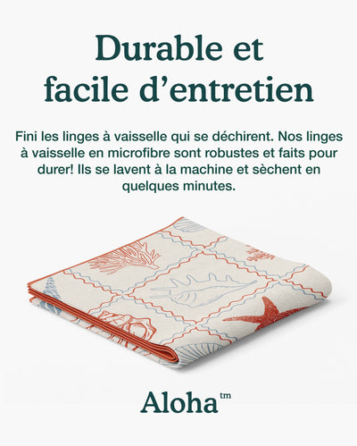 Linges à vaisselle Bord de mer | Ensemble de 3