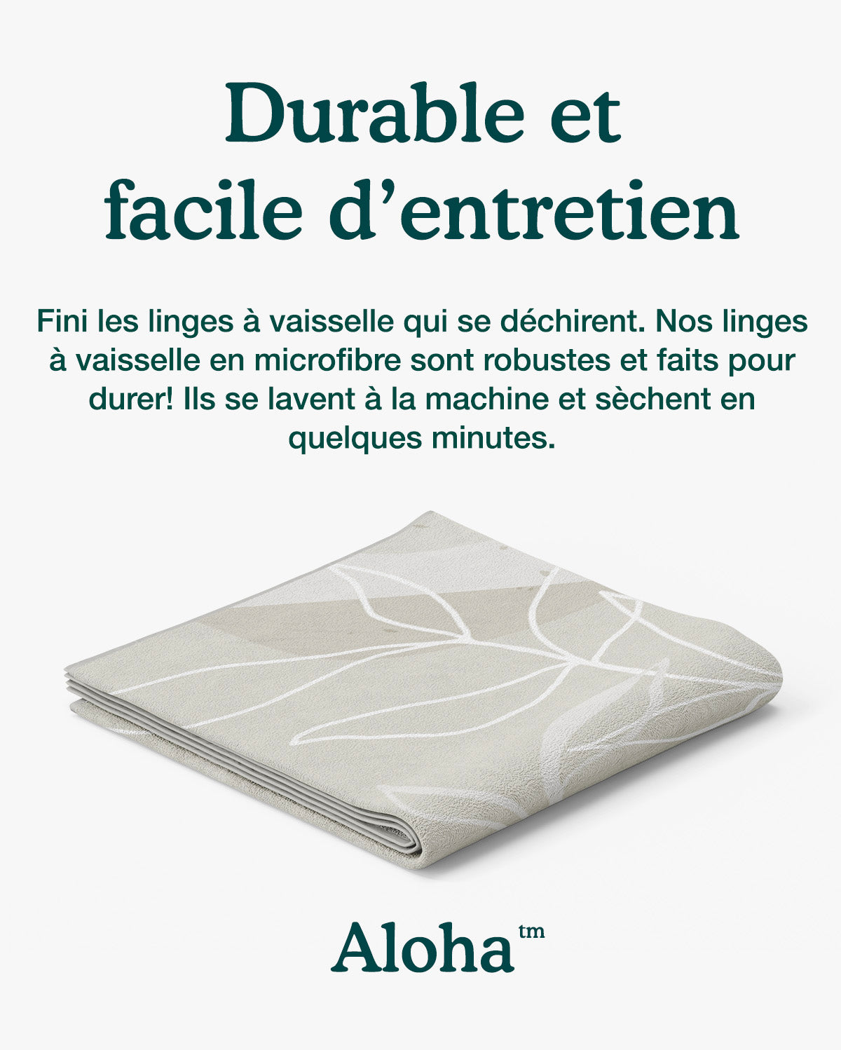 Linges à vaisselle Feuillage | Ensemble de 3