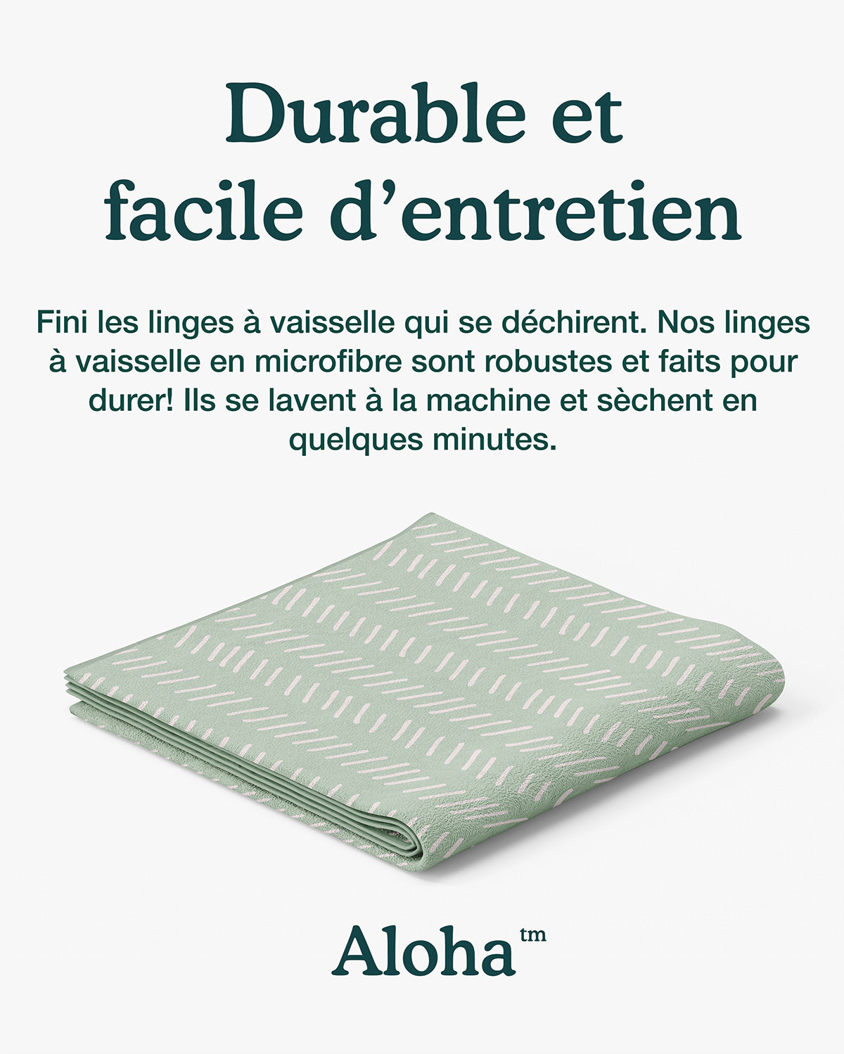 Linges à vaisselle Matcha | Ensemble de 3