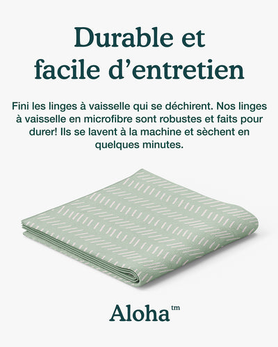 Linges à vaisselle Matcha | Ensemble de 3