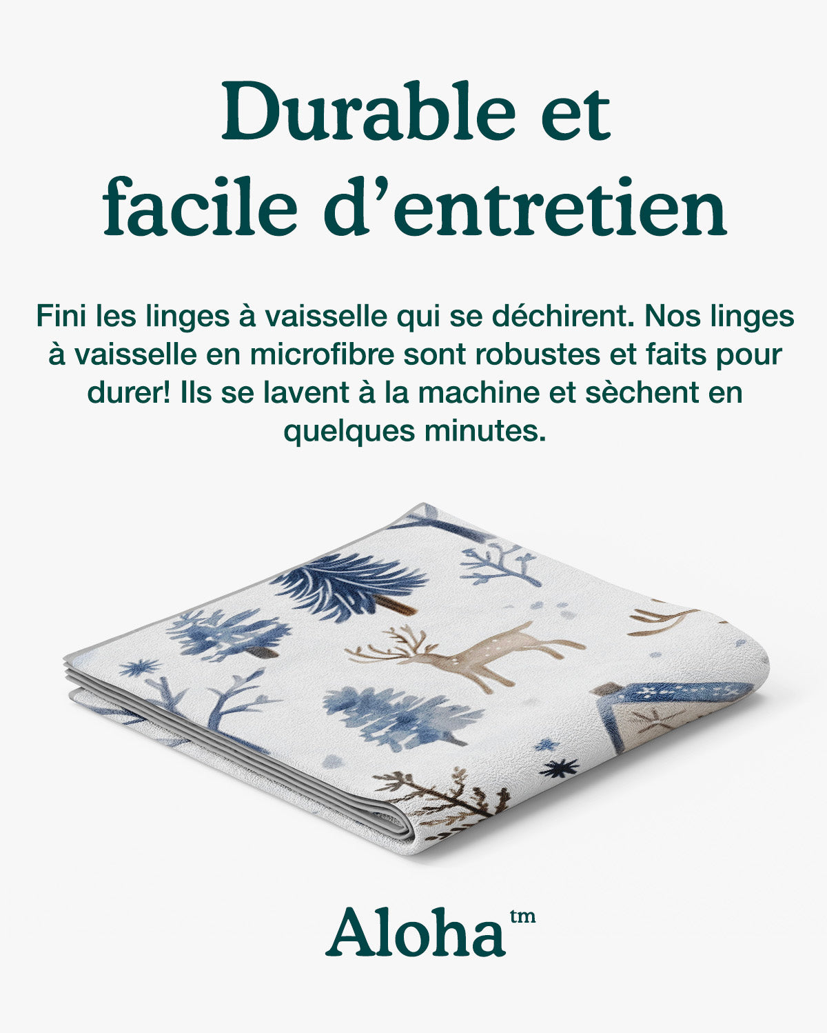 Linges à vaisselle Chalet | Ensemble de 3