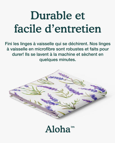 Linges à vaisselle Lavande | Ensemble de 3