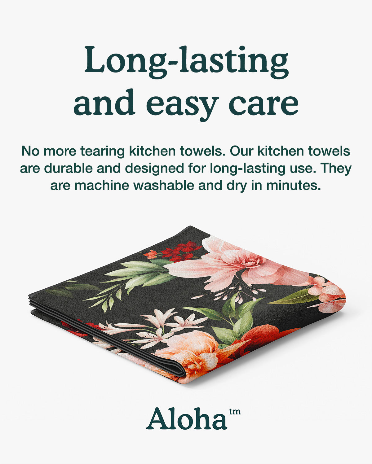 Kitchen Towels Floral | Set of 3