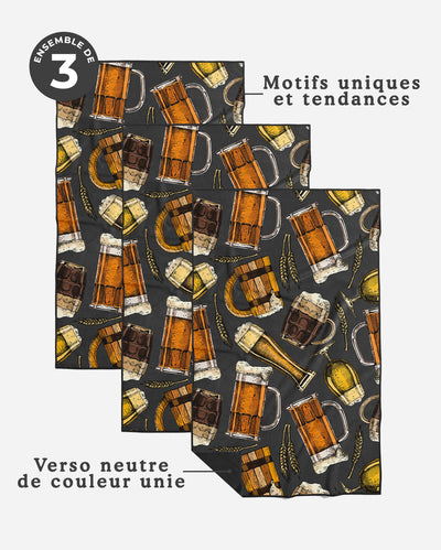 Linges à vaisselle P’tite mousse | Ensemble de 3