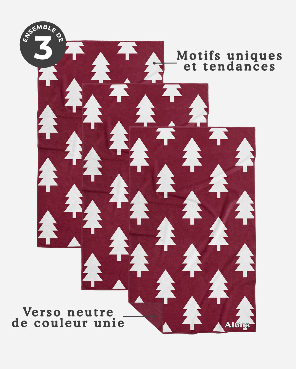 Linges à vaisselle Christmas | Ensemble de 3