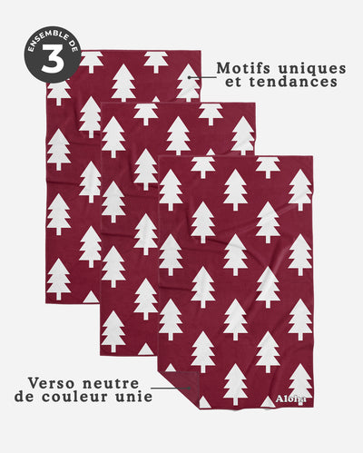 Linges à vaisselle Christmas | Ensemble de 3