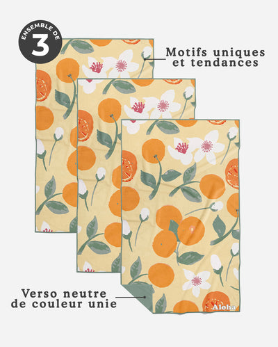 Linges à vaisselle Douce Orange | Ensemble de 3