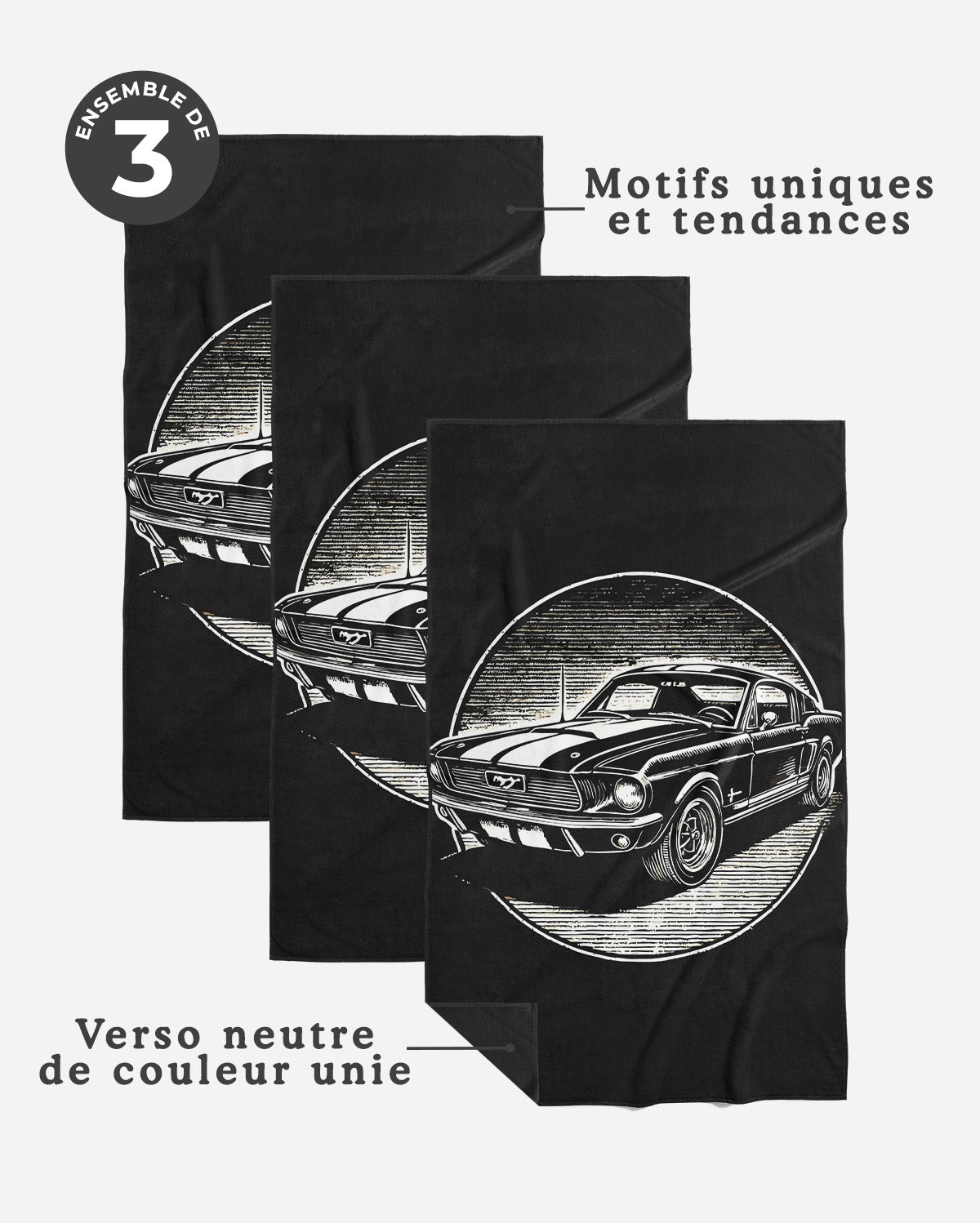 Linges à vaisselle Auto | Ensemble de 3