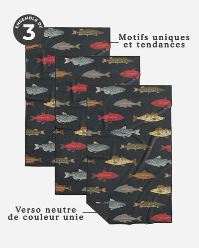 Linges à vaisselle Pêcheur | Ensemble de 3