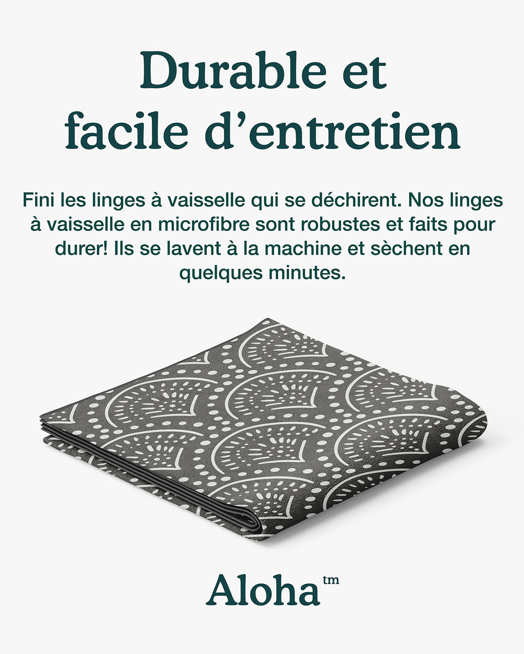Lot De 3 Serviettes De Vaisselle En Coton – Rayures Noires Et Blanches, 18x28 Pouces, Géométriques