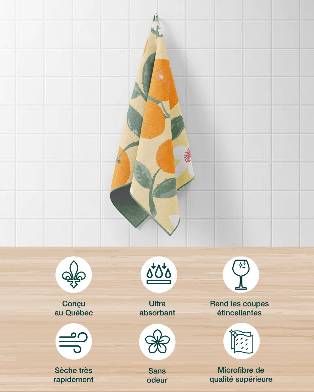 Linges à vaisselle Douce Orange | Ensemble de 3