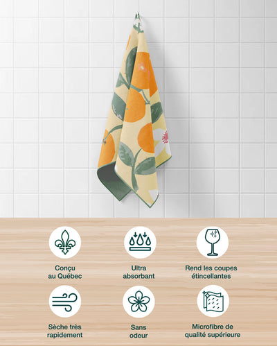Linges à vaisselle Douce Orange | Ensemble de 3
