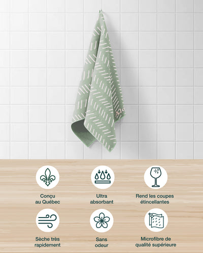 Linges à vaisselle Matcha | Ensemble de 3