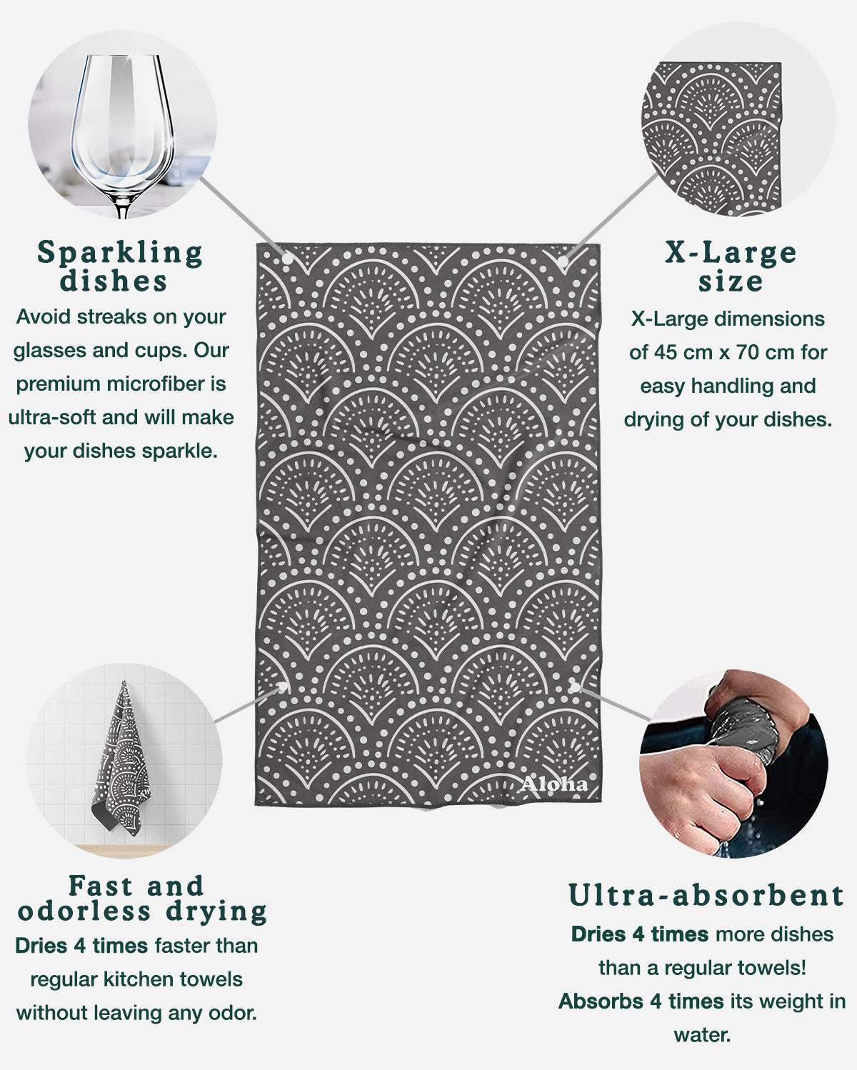 Kitchen Towels Authentic | Set of 3