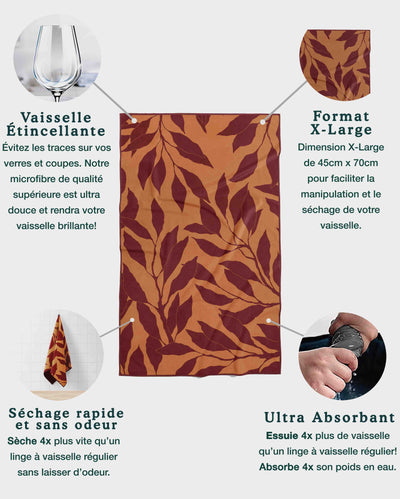Linges à vaisselle Cannelle | Ensemble de 3